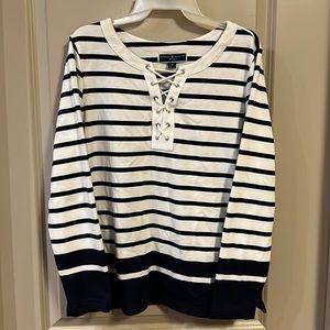 Karen Scott Sport Striped Top